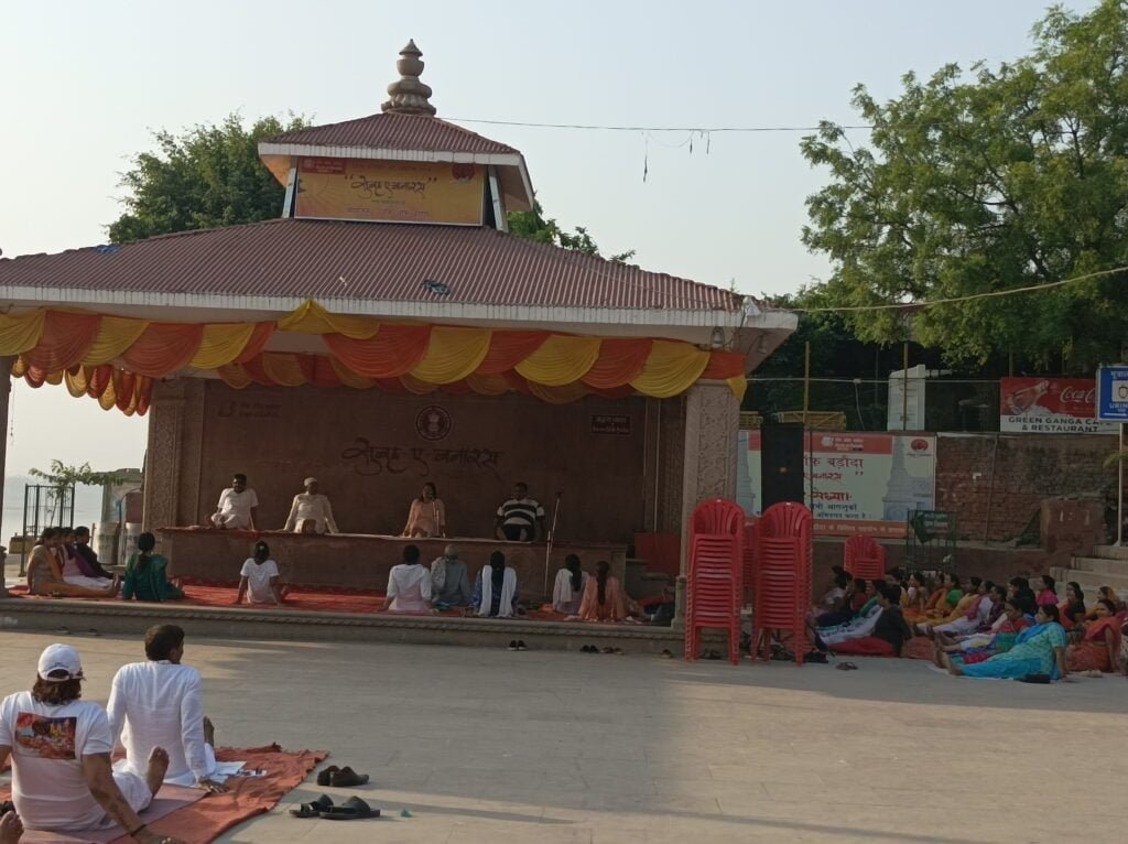 Subahe Banaras Cultural Place at Assi Ghat Varanasi best - Varanasi Best Images Free Downloads Subahe Banaras Culturel Place at Assi ghat Varanasi best scaled
