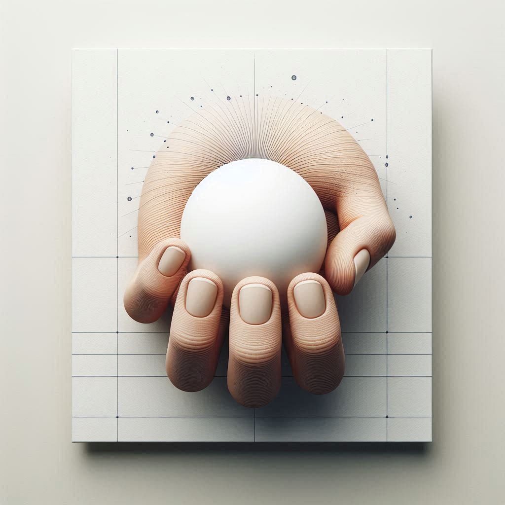 Finger Fist Holding Blank Infor Card