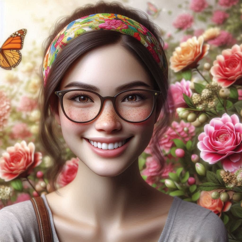 Girl face with Smile ()