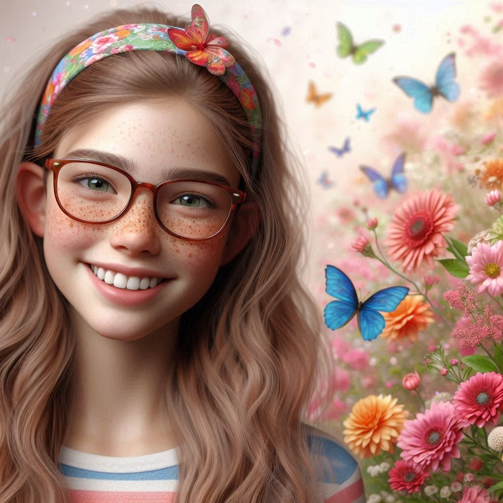 Girl face with Smile ()