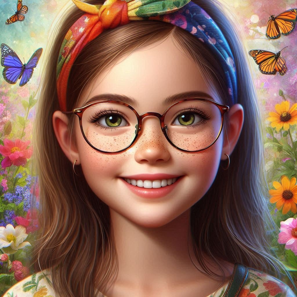 Girl face with Smile ()