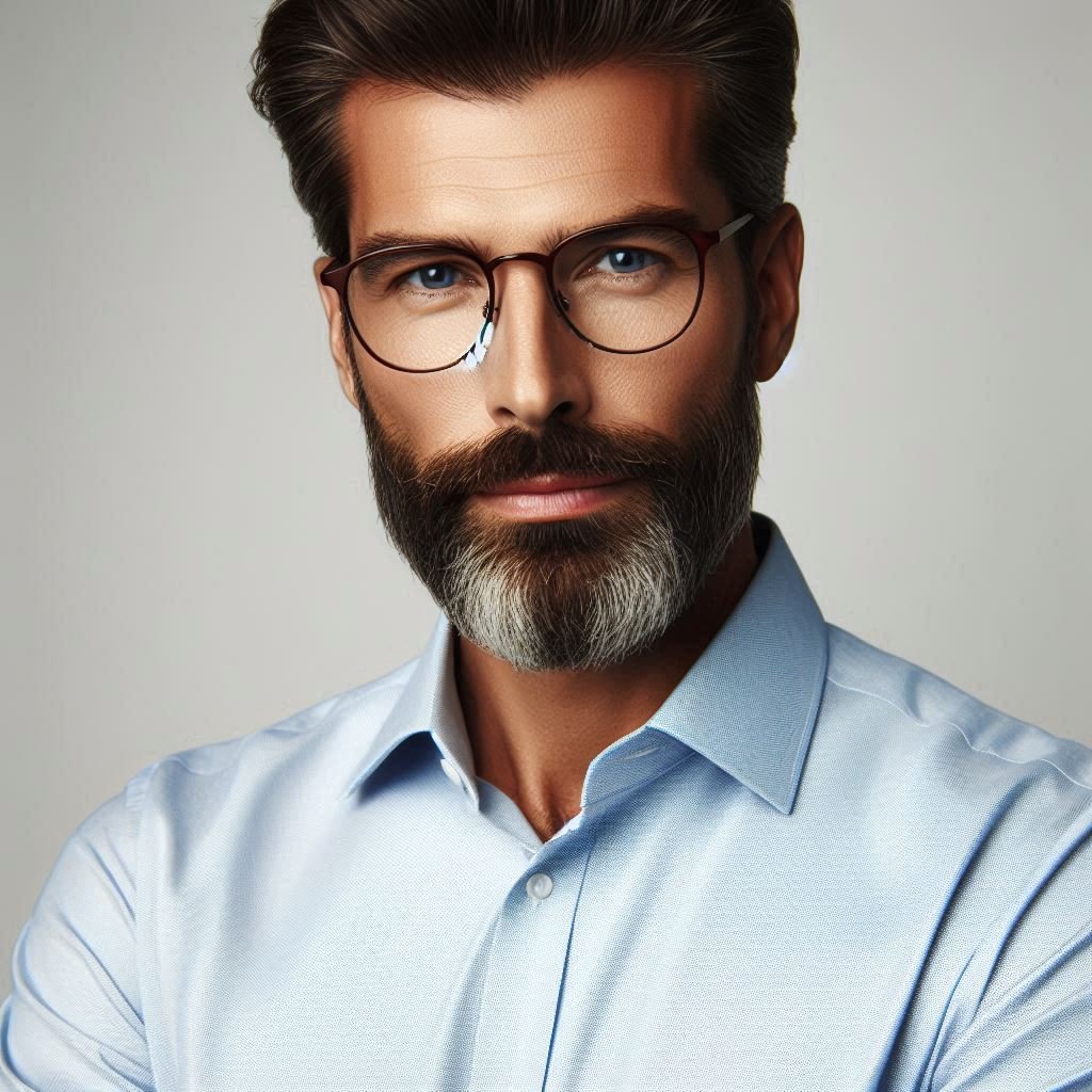 Man Face with Shirt Collar ()