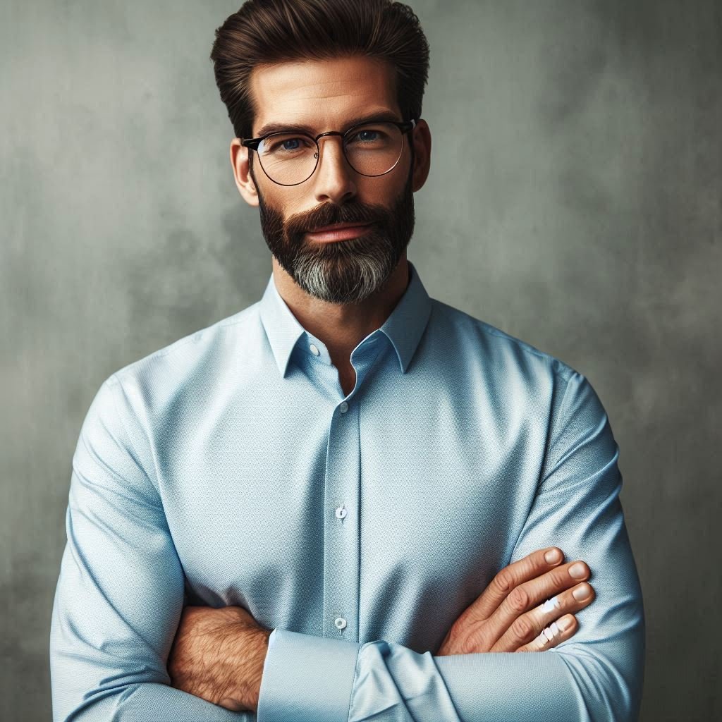 Man Face with Shirt Collar ()